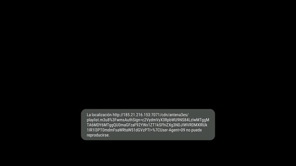 kodi error VLC