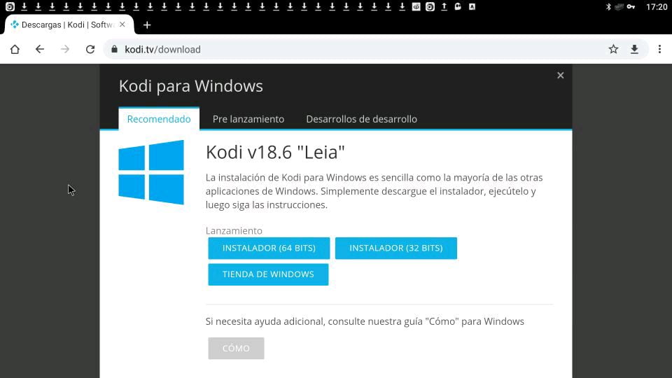 Descargar Kodi 18.6 Windows Actualizar